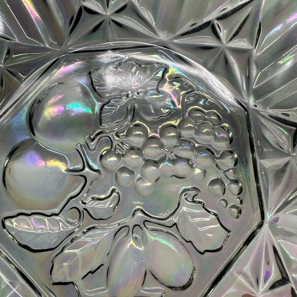 Federal Glass Carnival glass ruffled plate